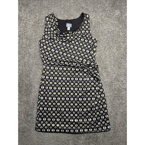 Athleta Dresses & Skirts - Athleta Womens Sleeveless Medium Reversible Cowl Neck Dress Brown Yellow
